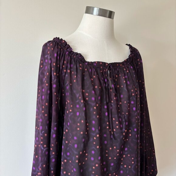 Alice + Olivia silk blouse silk shirt silk top purple - Picture 5 of 9